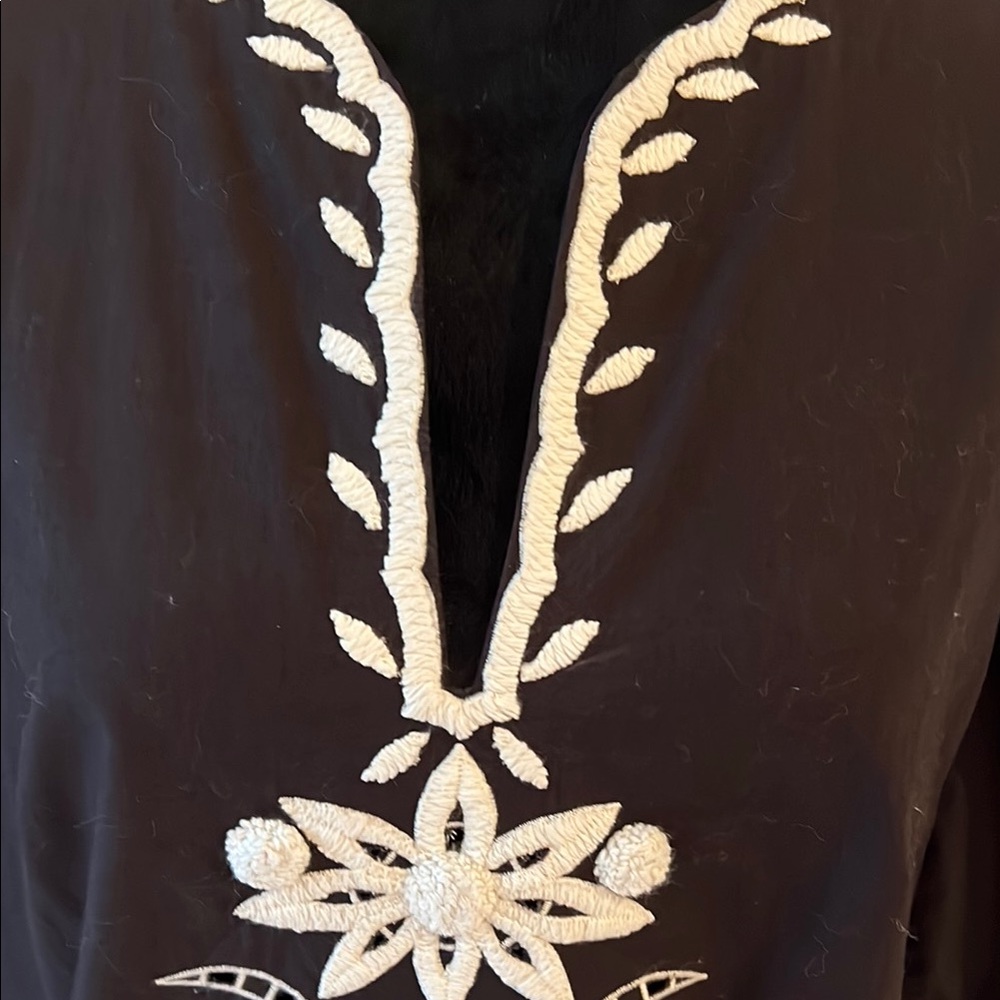 Black and White Embroidered Tunic - Picture 2 of 9